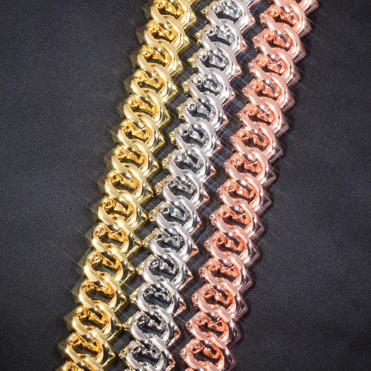 Iced Out Cuban Link Necklace with Full Zircon Stones and Copper Setting | Men’s Fashion Jewelry – Caratix Jewelry - CaratixJewelry