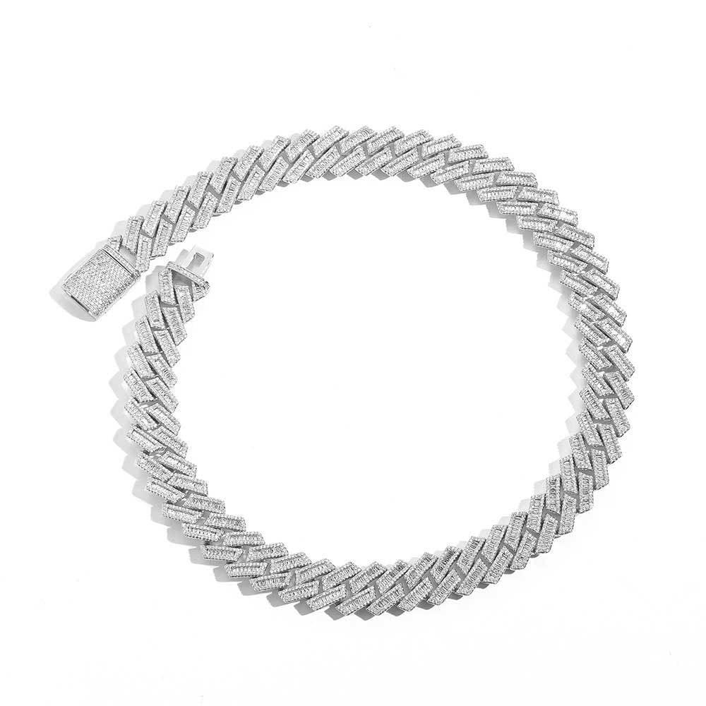 18mm Iced Out Cut Cuban Chain Zircon Necklace - CaratixJewelry