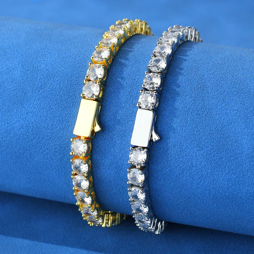 Iced Out Tennis Bracelet Single Row Zircon Hip Hop Bling for Women | Caratix Jewelry - CaratixJewelry