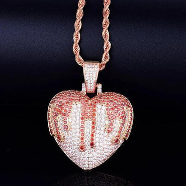Couples Matching Necklace | Premium Copper CZ Love Jewelry Caratix - CaratixJewelry