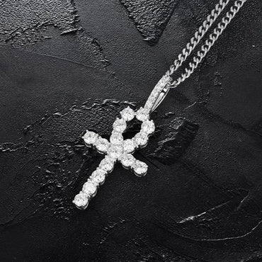 Men's Key of Life Necklace | Premium Copper CZ Egyptian Jewelry | Eternal Symbol Bling | Caratix - CaratixJewelry