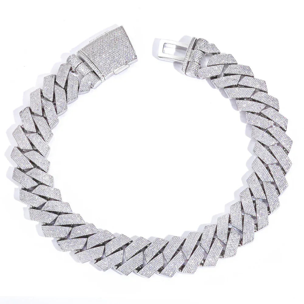 36mm Iced Out Cut Cuban Chain Zircon - CaratixJewelry