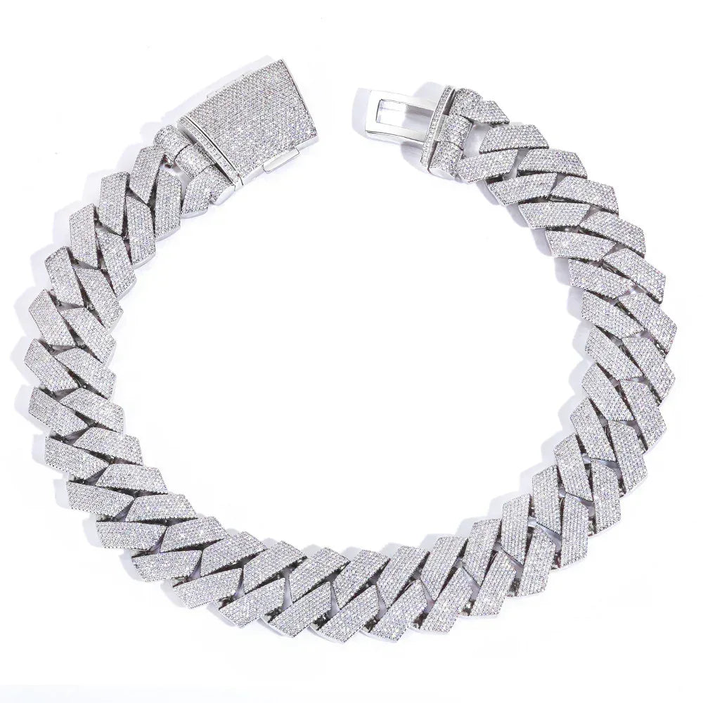 36mm Iced Out Cut Cuban Chain Zircon - CaratixJewelry