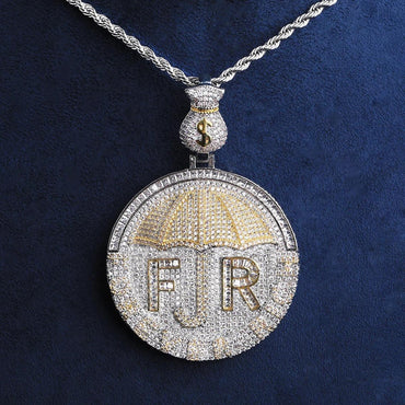 Men's Real Copper Medallion Necklace | Luxury VVS CZ "Protection" Charm - CaratixJewelry