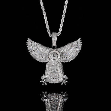 Solid Eagle Pendant Necklace with Micro-Pave Zircon for Men | Caratix Jewelry - CaratixJewelry