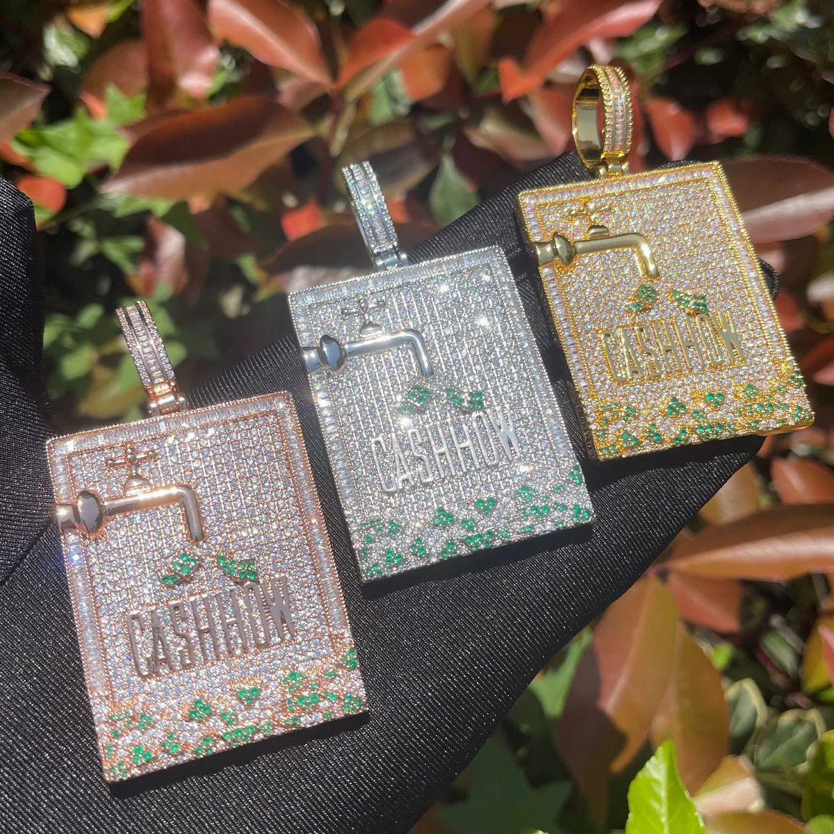 Iced Out "Cash Claw" Pendant | Men's Real Copper CZ Money Grabber Necklace - CaratixJewelry