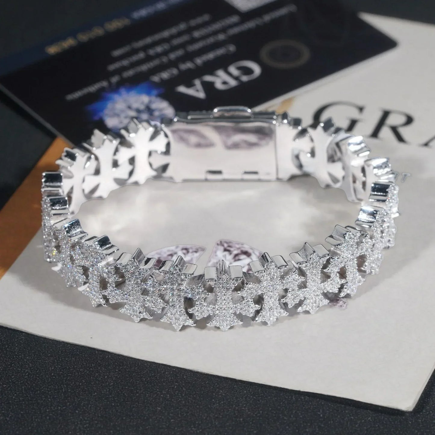 16mm D-Color Moissanite Cuban Link | S925 Silver Men’s Iced Out Chain - CaratixJewelry