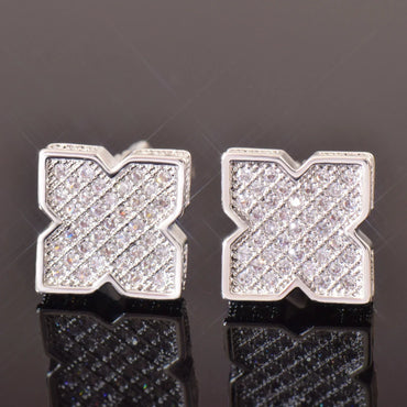 Zircon Square Stud Earrings for Women | Simple and Elegant Jewelry | Caratix Jewelry - CaratixJewelry