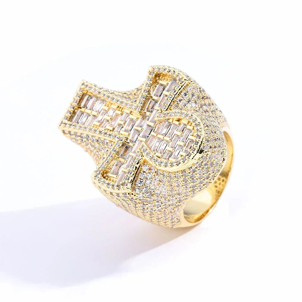 Zircon Cross Ring for Men | Luxury Vintage Hip Hop Jewelry | Caratix Jewelry - CaratixJewelry