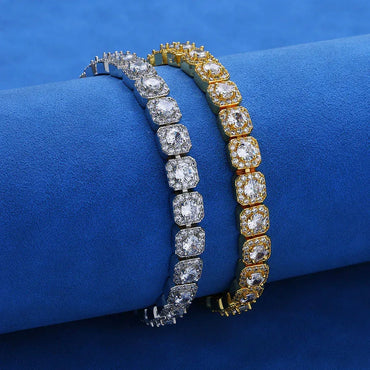 Custom 7mm Zircon Tennis Bracelet Hip Hop Jewelry for Men | Caratix Jewelry - CaratixJewelry