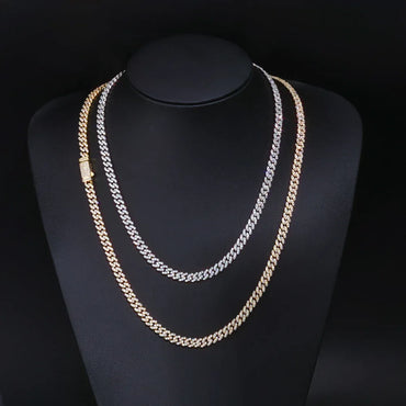 Custom 6mm Single-Row Iced Cuban Link | Classic Rapper - CaratixJewelry