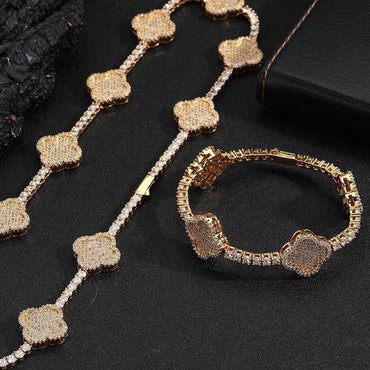 Tennis Chain Necklace with Zircon Stones and Spring Clasp for Men | High-End Trendy Jewelry | Caratix Jewelry - CaratixJewelry