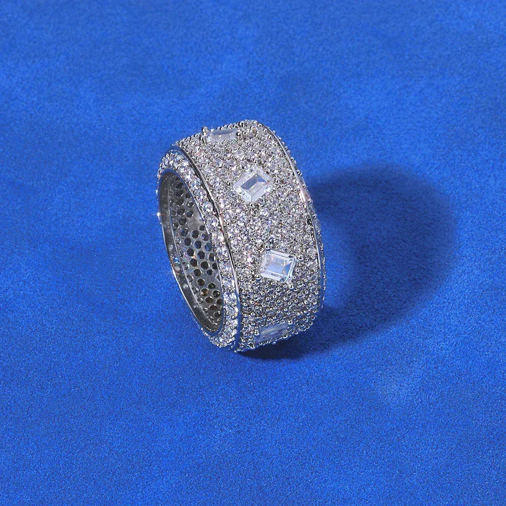 Full Zircon Round Shape Hip Hop Ring Jewelry for Men & Women | Caratix Jewelry - CaratixJewelry