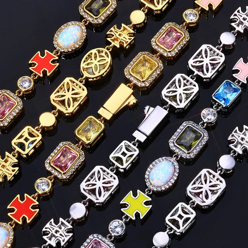 Rapper Iced Out Chain Zircon Opal Hip Hop Jewelry Necklace for Men | Caratix Jewelry - CaratixJewelry