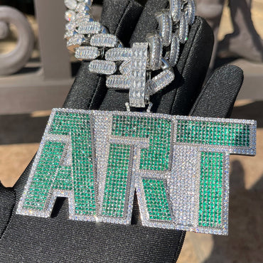 Art Iced Out Personalized Custom Name Necklace Pendant - Luxury Custom Jewelry