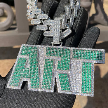 Art Iced Out Personalized Custom Name Necklace Pendant - Luxury Custom Jewelry - CaratixJewelry