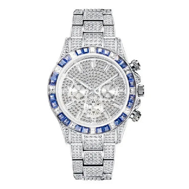 Luxury Six-Pin Men's Watch | Multifunctional Iced Out Watch | Stainless Steel Waterproof Quartz Wristwatch | Calendar Men’s Clock | Caratix - CaratixJewelry
