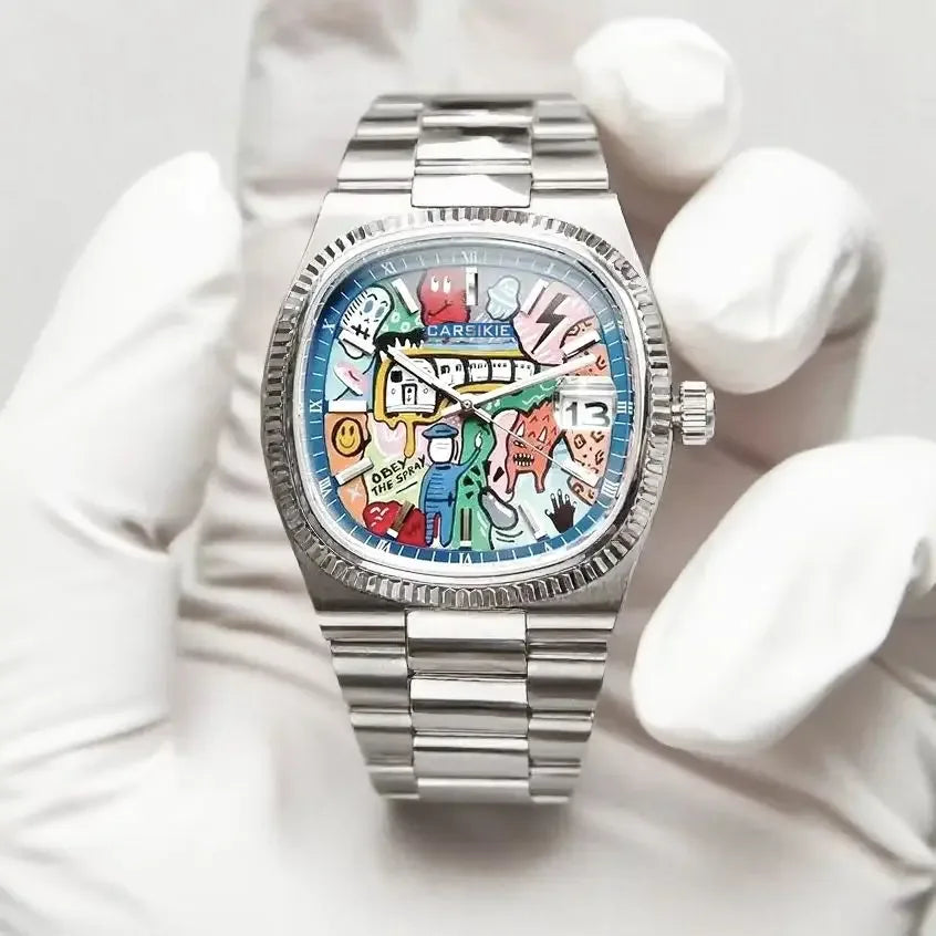 Luxury Men's Square Business Watch | High-End Stainless Steel Iced Out Watch | Waterproof Luminous Quartz Clock | 2026 Genuine Luxury Gift | Caratix - CaratixJewelry