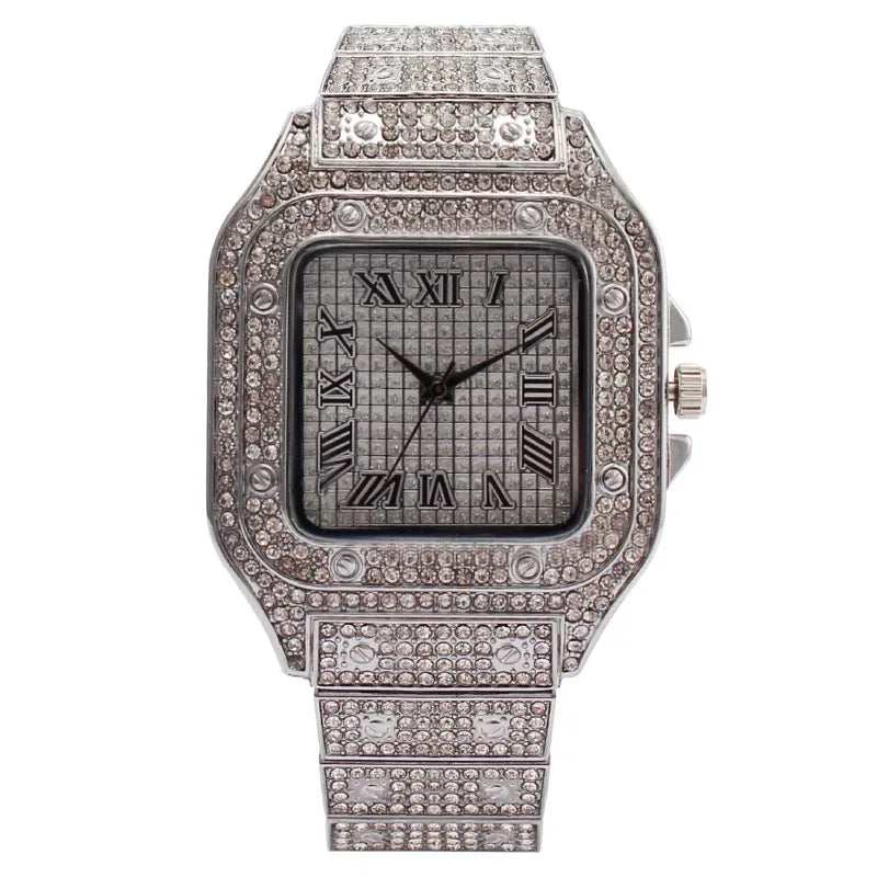 Luxury Unisex Watch for Men & Women | Hip Hop Iced Out Watch with Date | 2026 Relogio Reloj Quartz Wristwatch | Top Brand Drop Shipping | Caratix - CaratixJewelry