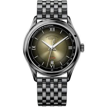 Luxury Men's Automatic Watch | Mechanical Gradient Dial Iced Out Watch | 2026 Fashion Waterproof Sapphire Wristwatch | Auto Date Male Dress Clock | Caratix - CaratixJewelry