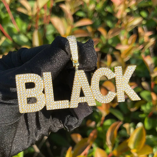 Pure Minimal Iced Out Personalized Custom Name Necklace Pendant - Luxury Custom Jewelry - CaratixJewelry