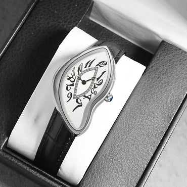 Luxury Alien-Inspired Twisted Men's Watch | Gothic Punk Y2K Iced Out Watch | Vintage Irregular Women's Niche Design | Quartz Punk Clock | Caratix - CaratixJewelry