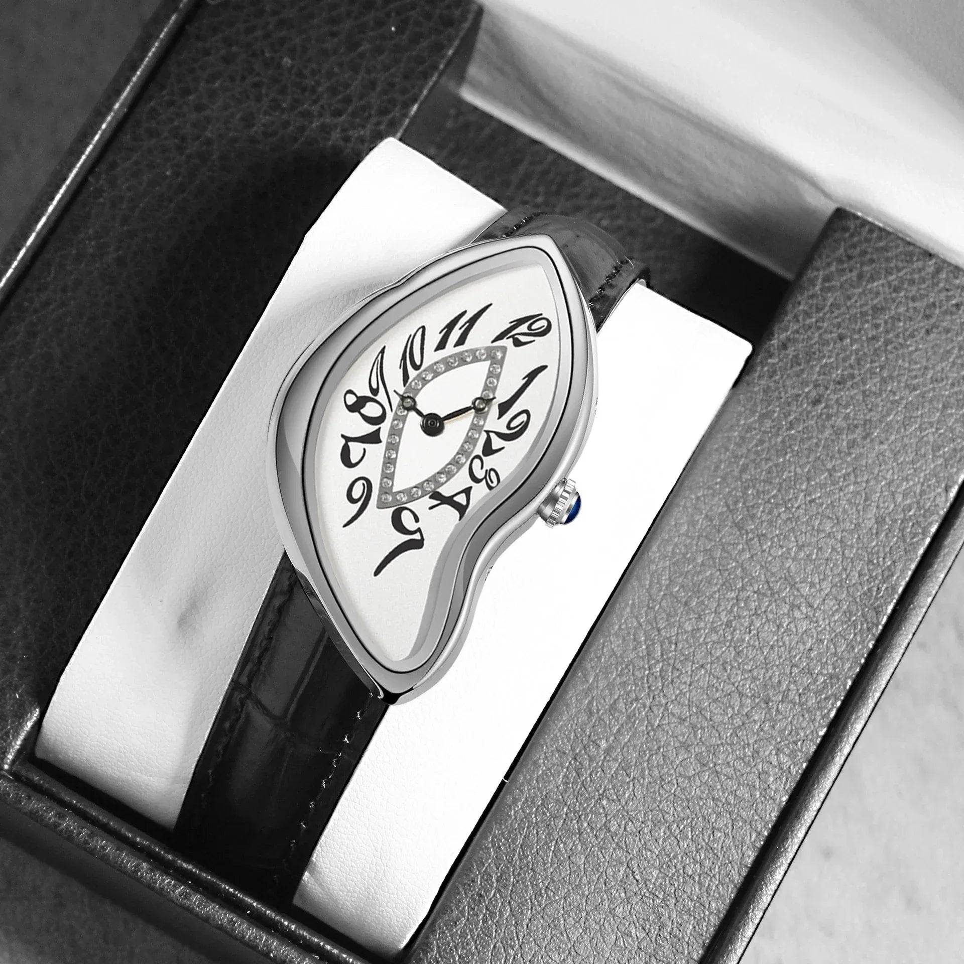 Luxury Alien-Inspired Twisted Men's Watch | Gothic Punk Y2K Iced Out Watch | Vintage Irregular Women's Niche Design | Quartz Punk Clock | Caratix - CaratixJewelry