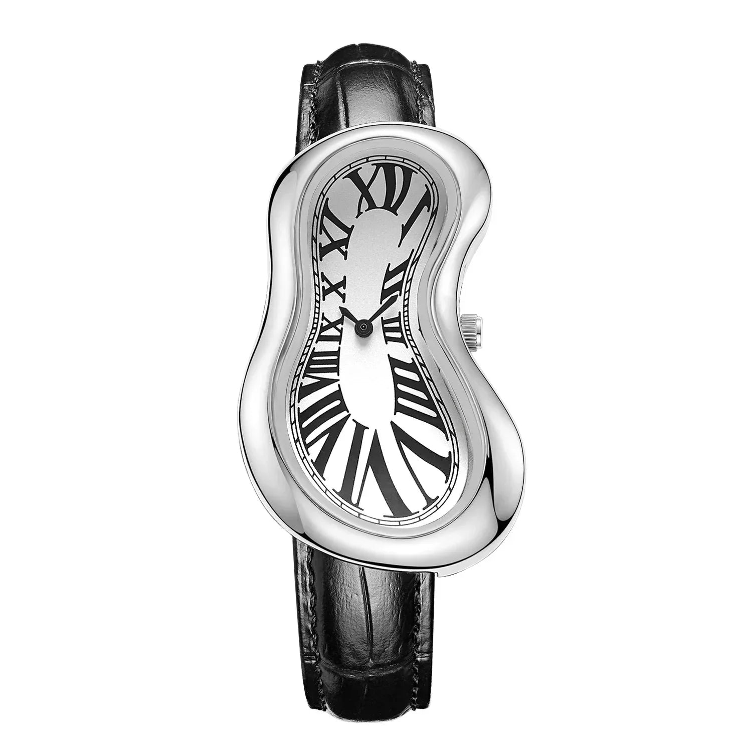 Luxury Melting Twisted Watch | Irregular Shaped Y2K Fashion Clock | Retro Niche Men's Quartz Wristwatch | Ins Style Iced Out Watch | Caratix - CaratixJewelry