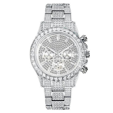 Luxury Six-Pin Men's Watch | Multifunctional Iced Out Watch | Stainless Steel Waterproof Quartz Wristwatch | Calendar Men’s Clock | Caratix - CaratixJewelry