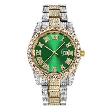 Luxury Top Brand Hip Hop Iced Out Watch | Full Men's Quartz Wristwatch | Reloj Hombre 2026 | Male Gold Clock Gift | Drop Shipping | Caratix - CaratixJewelry
