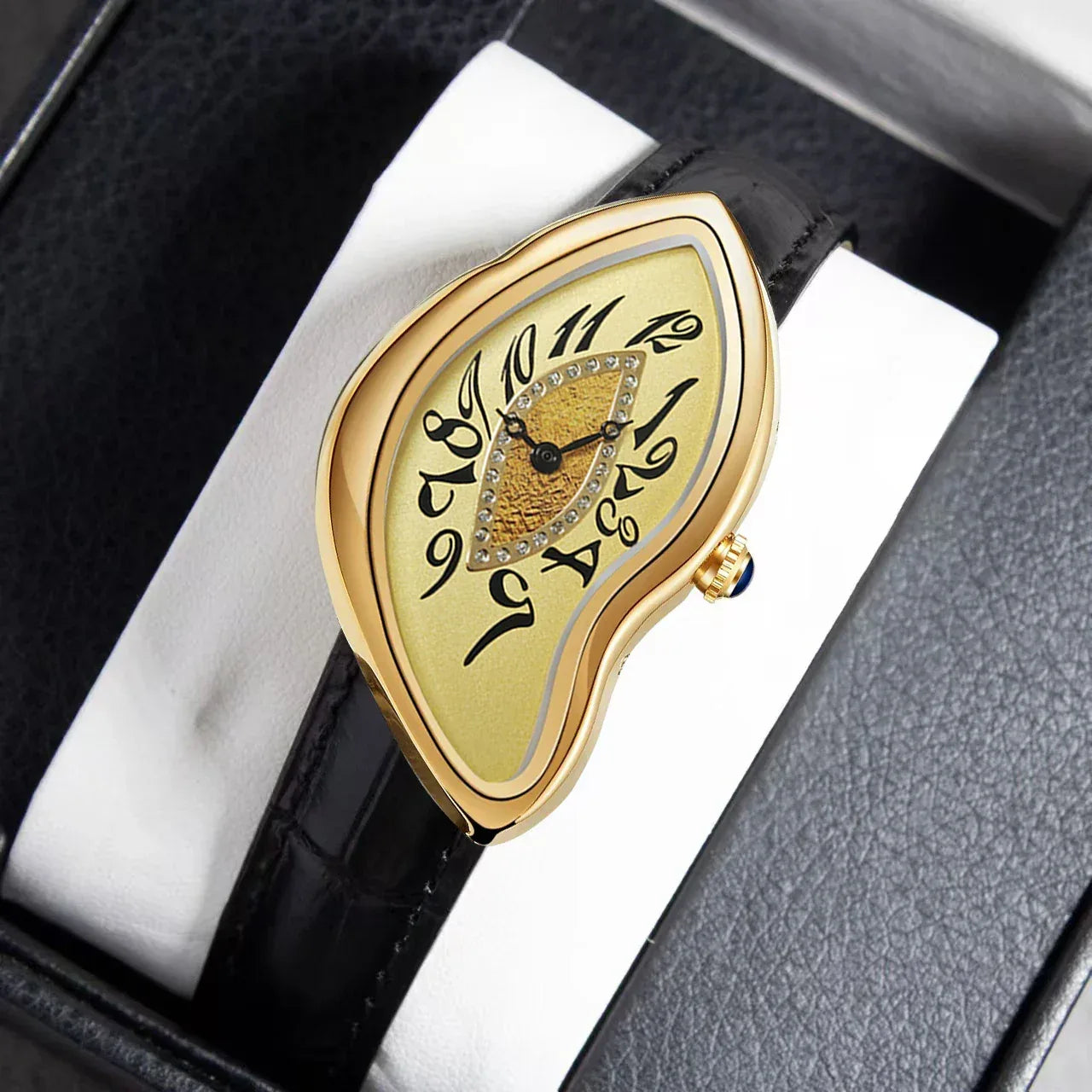 Luxury Alien-Inspired Twisted Men's Watch | Gothic Punk Y2K Iced Out Watch | Vintage Irregular Women's Niche Design | Quartz Punk Clock | Caratix - CaratixJewelry