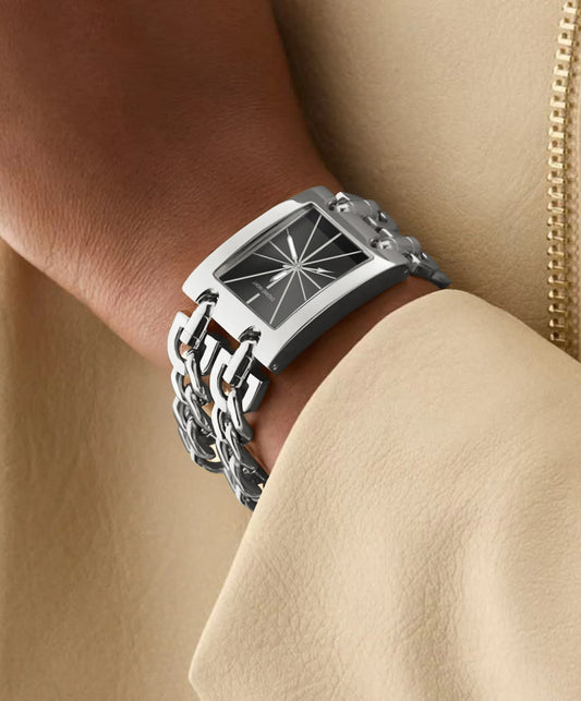 Luxurious Ladies' Arabian-Style Retro Bracelet Watch | Iced Out Watch for Women | Exotic Gold Crystal Wristwatch | Vintage Jewelry Clock | Caratix - CaratixJewelry