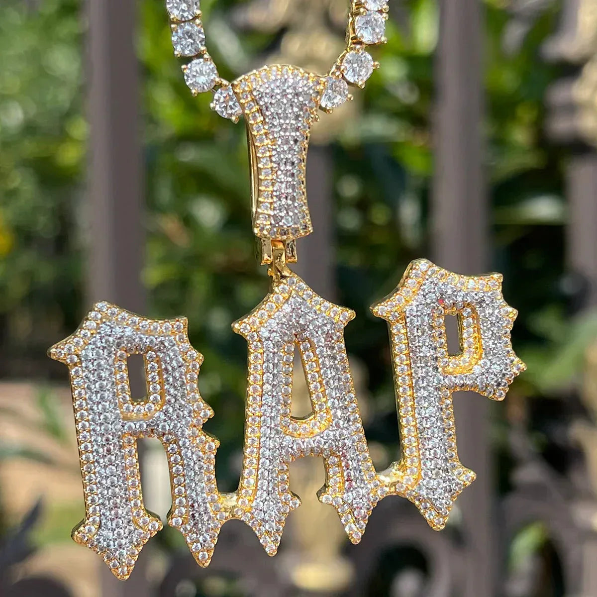 Intense Style Iced Out Personalized Custom Name Necklace Pendant - Luxury Custom Jewelry - CaratixJewelry