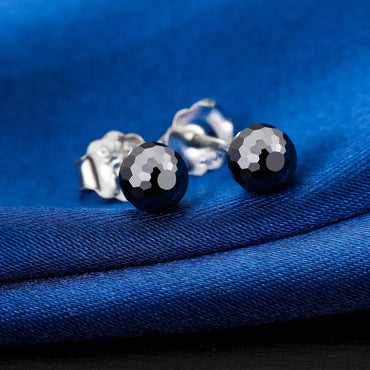 Solid 925 Silver VVS Moissanite Disco Ball Bling Earrings - CaratixJewelry