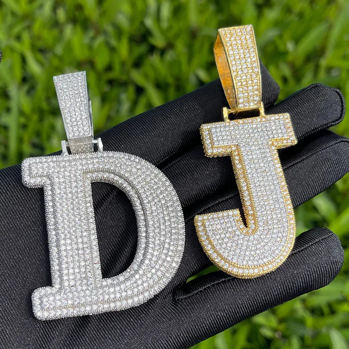 Clarity Initial Iced Out Custom Name Necklace Pendant - Luxury Custom Jewelry - CaratixJewelry