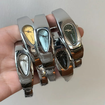 Teardrop Bracelet Watch for Women | Millennium Wind Light Luxury Iced Out Watch | Senior Sense Antique Quartz Clock | Female Couple Gift | Caratix - CaratixJewelry