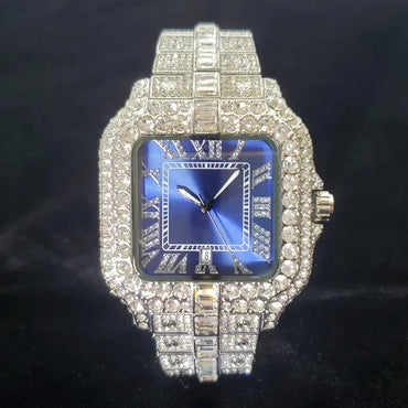 Luxury Brand Silver Watch for Men | Hip Hop Iced Out Original Reloj Hombre | Cool Shiny Jewelry Clock | 2026 Fashion Dropshipping | Caratix - CaratixJewelry