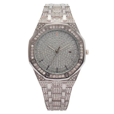 Luxury Unisex Watch for Men & Women | Hip Hop Iced Out Watch with Date | 2026 Relogio Reloj Quartz Wristwatch | Top Brand Drop Shipping | Caratix - CaratixJewelry