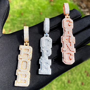 Stacked Letters Iced Out Personalized Custom Name Necklace Pendant – Luxury Hip Hop Jewelry for Men & Women - CaratixJewelry