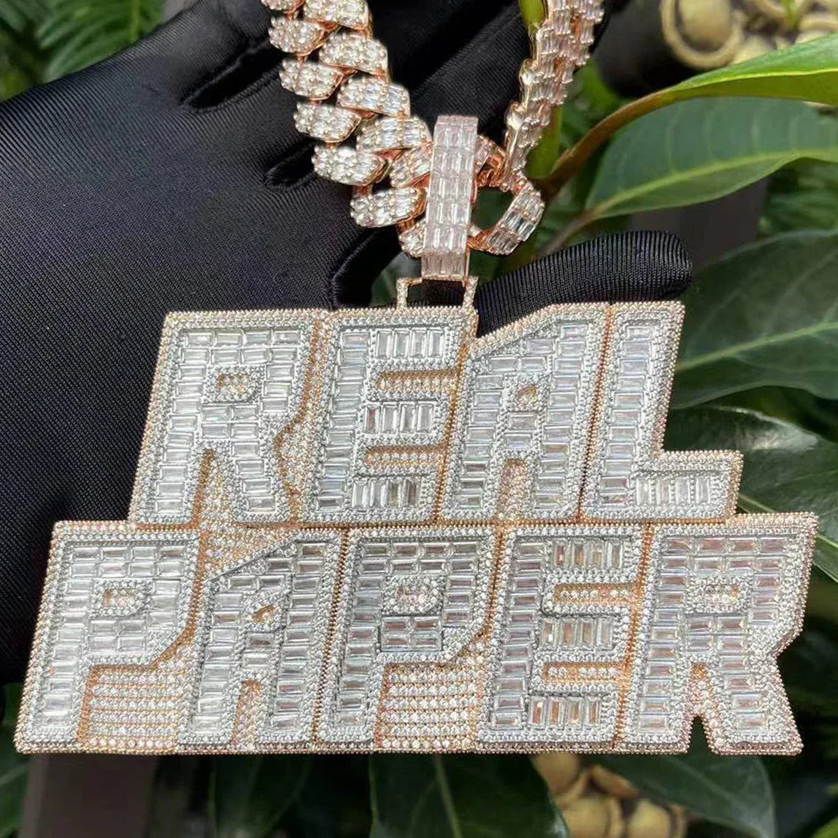 Rich Baguette & Iced Out Personalized Custom Name Necklace Pendant - Luxury Custom Jewelry - CaratixJewelry