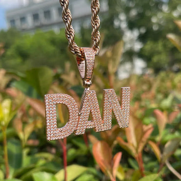 Pure Minimal Iced Out Personalized Custom Name Necklace Pendant - Luxury Custom Jewelry - CaratixJewelry