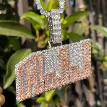 Emerald Cut Baguette Edition Iced Out Personalized Custom Name Necklace Pendant - Luxury Custom Jewelry - CaratixJewelry