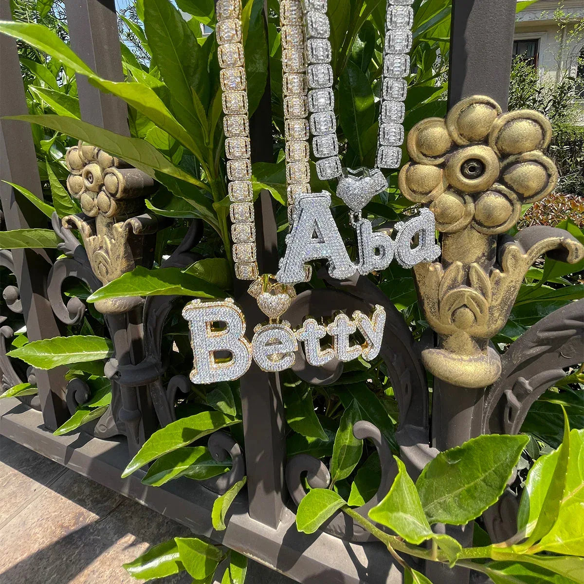 Charming Glow Heart Bail Iced Out Personalized Custom Name Necklace Pendant - Luxury Custom Jewelry - CaratixJewelry