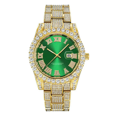 Luxury Top Brand Hip Hop Iced Out Watch | Full Men's Quartz Wristwatch | Reloj Hombre 2026 | Male Gold Clock Gift | Drop Shipping | Caratix - CaratixJewelry