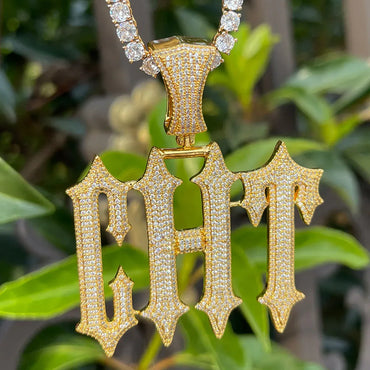 Vampire Rapper Star Rock Iced Out Personalized Custom Name Necklace Pendant - Luxury Custom Jewelry - CaratixJewelry