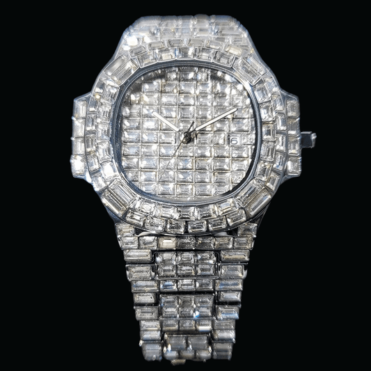 Fully Lab Diamond Iced Out Diamond Watch – Luxury Hip Hop Jewelry Watch for Men