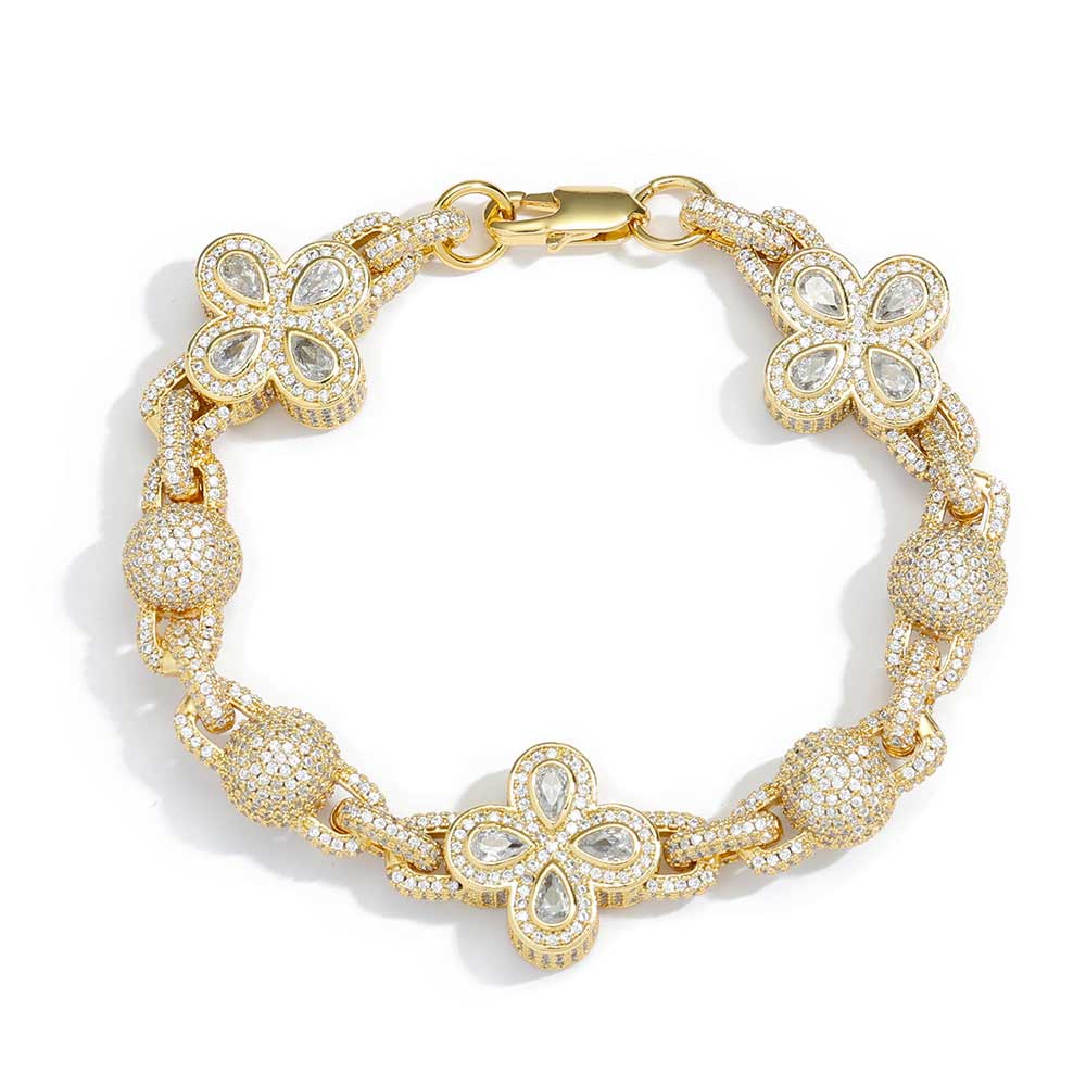 CARÁTIX – Luxury Cross Cuban Chain Bracelet & Necklace Set | Bling CZ Fashion Jewelry for Women