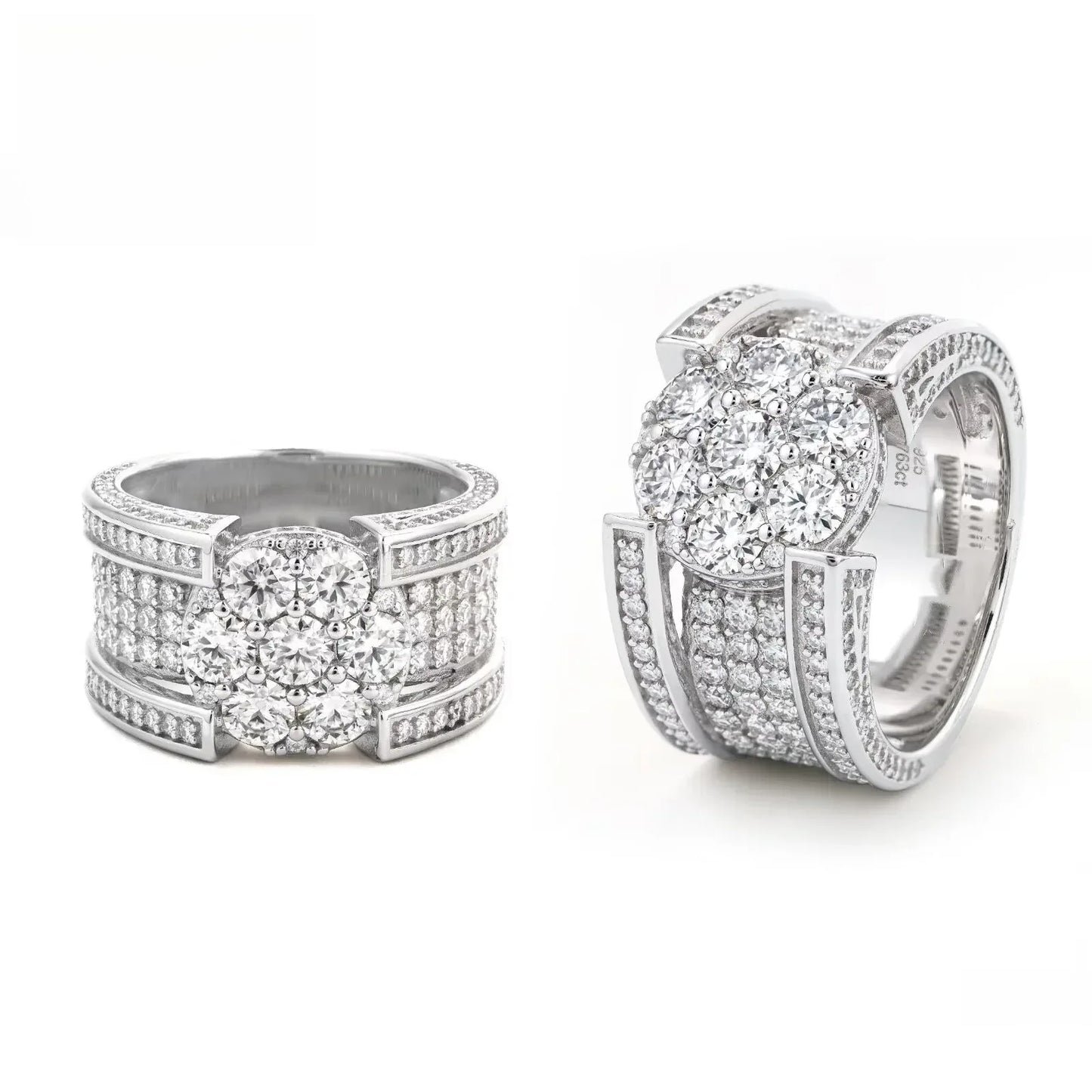 Men’s Moissanite Hip Hop Ring | S925 Silver Full Iced Out Rapper Jewelry - CaratixJewelry