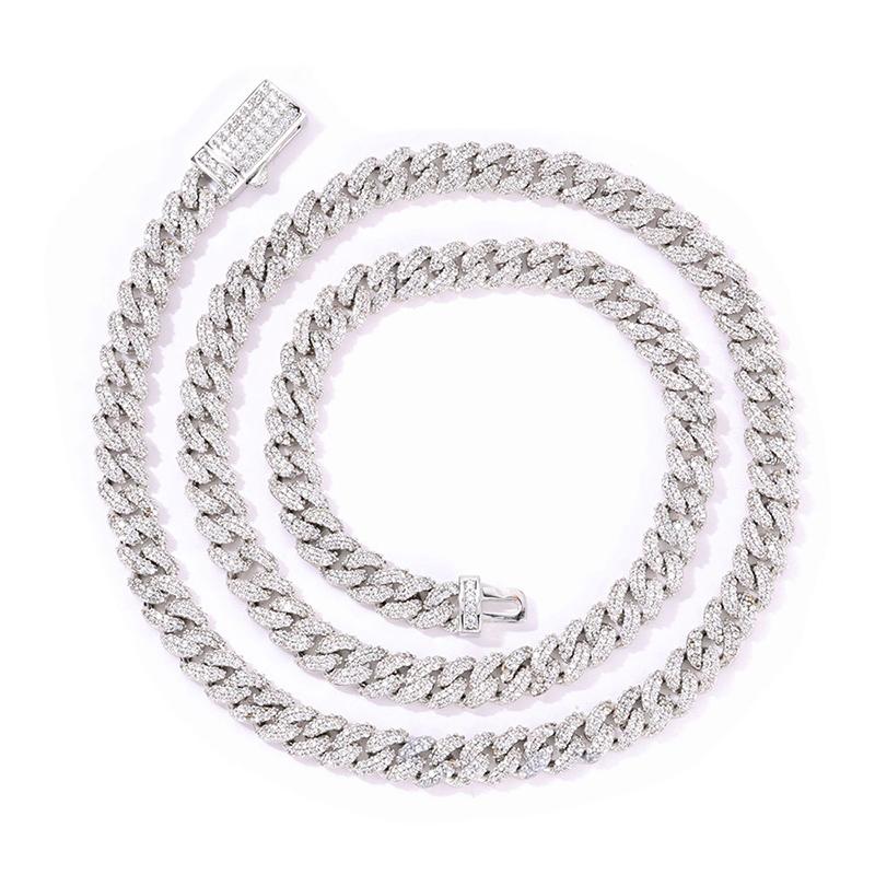 CARÁTIX – 7mm 5A+ CZ Paved Solid Cuban Curb Link Chain Necklace | Bling Hip Hop Jewelry for Men & Women