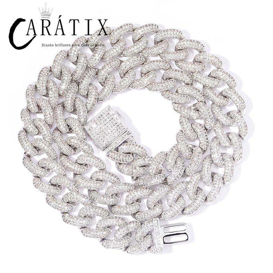 Rose Gold Iced Out Cuban Chain | AAA CZ Miami Link - CaratixJewelry